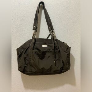 𝅺EDDIE Bauer bag brown color nylon double handles multiple pockets
